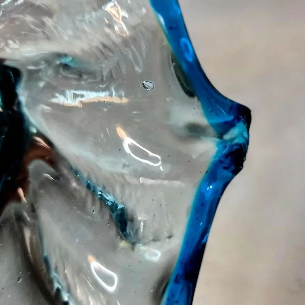 Blue compote bowl